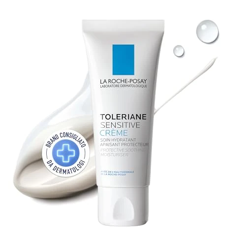 La Roche-Posay - Toleriane Sensitive - Crème Hydratante Visage - Soin Visage Hydratant, Apaisant et Protecteur - Pour Peaux Sensibles et Bébés - Glycérine, Céramide, Vitamine B3, Eau Thermale