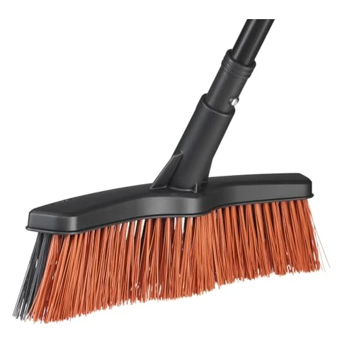 Fiskars Balai multiusage livré sans manche avec poils PowerClean, Largeur : 37,5 cm, M, Plastique, Noir, Solid, 1025930