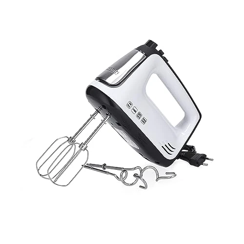 Offerta a tempo: SEVERIN HM 3830 Sbattitore elettrico potente con accessori in acciaio inox 400 W, Sbattitore con cavo a spirale e 5 velocità, Sbattitore cucina con funzione turbo, Argento/bianco - 53% da 39.99 € a 18.99 €