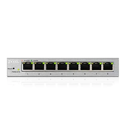 Offerta a tempo: Zyxel 8 Port Gigabit Web Managed Switch | Plug & Play | Supporto VLAN, QoS, IGMP & LAG | Senza Ventilatore [GS1200-8] - 21% da 42.53 € a 33.49 €