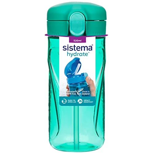 Offerta a tempo: Sistema Hydrate Quick Flip Borraccia con cannuccia, Senza BPA, Colori assortiti, 520 ml, 1 pezzo - 12% da 11.29 € a 9.90 €