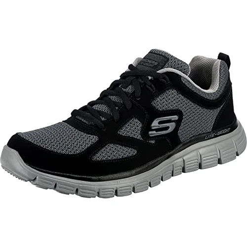 Offerta a tempo: Skechers Burns- Agoura Uomo Scarpe da ginnastica, Black Black 52635 Bkgy, 41 EU - 33% da 54.99 € a 36.95 €
