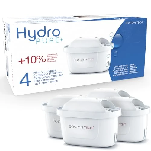HydroPure® Wasserfilter, kompatibel mit Brita Karaffen, Maxtra, Maxtra+ Plus, Marella, PerfectFit, Basics, filtert Mikroverunreinigungen: PFAS, PFOA, PFOS, Chlor, Kalk und Metalle, TÜV Süd