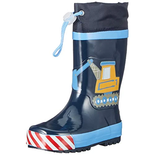 Zeitlich begrenztes Angebot: Playshoes Kinder Gummistiefel aus Naturkautschuk, trendige Unisex Regenstiefel mit Reflektoren, Baustelle, 20/21 EU von 27.99 € auf 17.99 € (36% Rabatt)