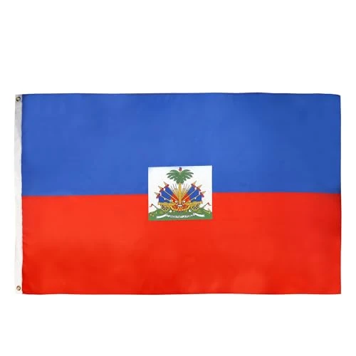 Oferta limitada: AZ FLAG Bandera Haití 150x90 cm Haitiana Poliéster Ligero 2 Ojales | Uso interior Enseña costuras dobles y bordes reforzados con ojales metálicos de 9.95 € a 7.87 € (ahorro 21%)
