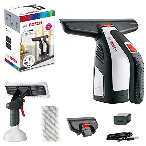 Bosch Limpiador de cristales a batería GlassVAC (para ventanas, azulejos, espejos y ducha, autonomía aproximativo35 ventanas, en caja
