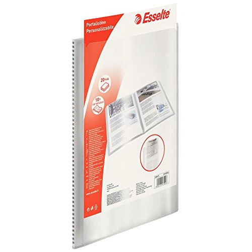 Offerta a tempo: ESSELTE Portalistino con copertina personalizzabile - PPL 80 buste - Trasparente - 395478040 - 0.00% da 17.83 € a 17.83 €