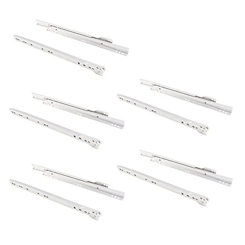 Limited-time offer: Emuca - Drawer runners 300mm with partial extension in white colour, set of 5 sliders for drawer from $44.00 to $44.00 (save 0.00%)