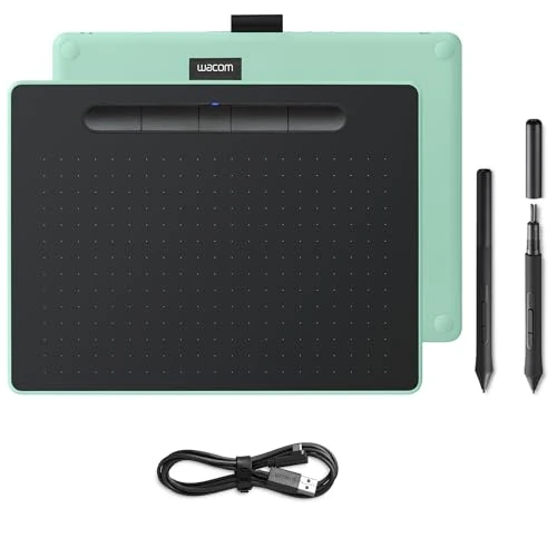 Offerta a tempo: Wacom Intuos M Tavoletta Grafica Bluetooth Pistacchio con Penna per Dipingere, Disegnare ed Editare Foto con 3 Software Creativi Inclusi da Scaricare - Adatta per l'Home Office e l'E-Learning — 42% da 199,90 € a 115,81 €