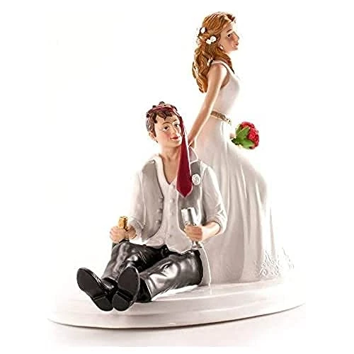 Offre limitée : dekora – Figurine pour gâteau de mariage «Mariés émechés» – 14 cm de hauteur – Décoration de gâteau de mariage – Design original et détaillé – Cake topper apte au contact alimentaire de 32.39 € à 32.39 € (0.00% de remise)