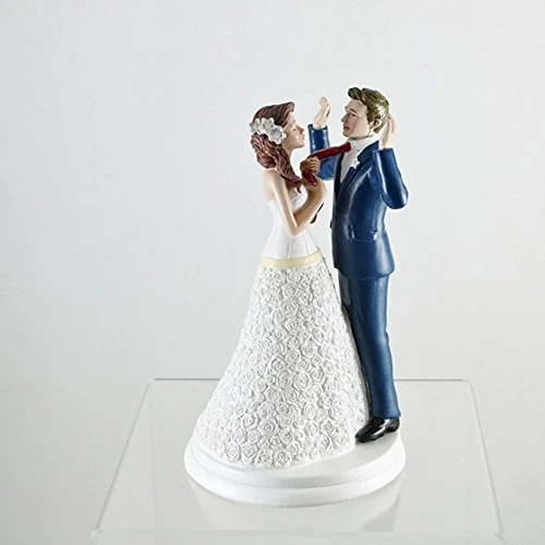 Offerta a tempo: dekora – Sposini per Torta Matrimonio “Mani in Aria” - 20 cm di altezza – Cake topper Matrimonio in Resina - Statuine Sposi per torta Nuziale – Base adatta al contatto alimentare - 0.00% da 19.99 € a 19.99 €