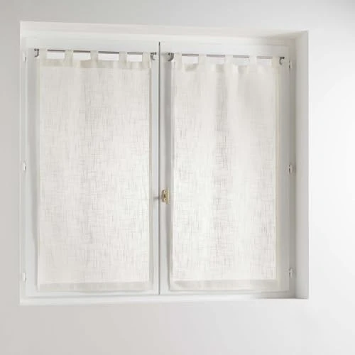 Offerta a tempo: douceur d'Intérieur coppia destra passanti effetto lino Tisse haltona, Poliestere, naturale, 90 x 60 cm - 6% da 9.99 € a 9.35 €