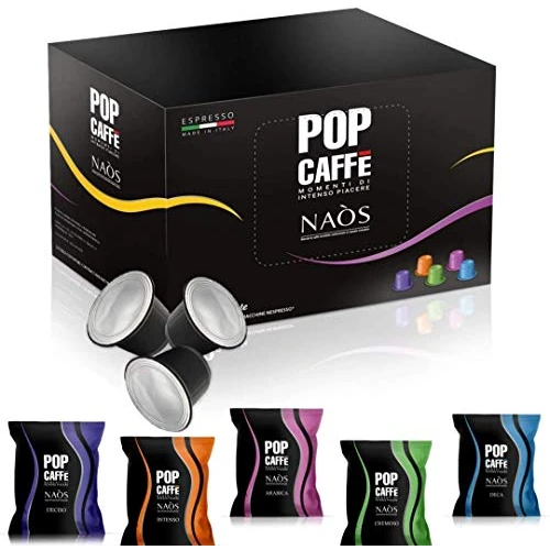 Offerta a tempo: Nespresso compatibili, 100 capsule miscele intenso, cremoso, arabico decaffeianto pop caffè - 0.00% da 24.99 € a 24.99 €