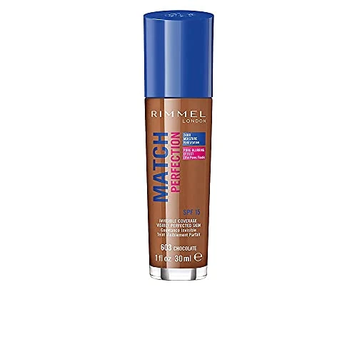 Rimmel London Match Perfection Foundation Base de Maquillaje Tono 603 Chocolate - 123 gr