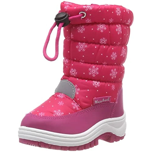 Playshoes GmbH Snow Boots Snowflakes, Bottes de Neige mixte enfant, Rose (Pink 18), 20/21 EU