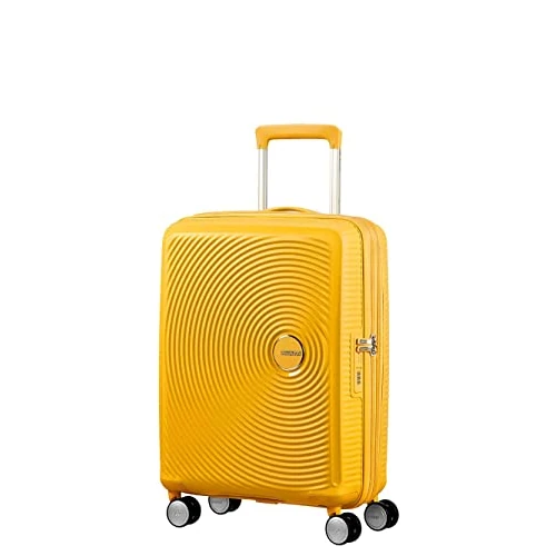 Tijdelijke aanbieding: American Tourister Soundbox - Spinner S Uitbreidbare Handbagage, 55 cm, 35.5/41 L, Geel (Golden Yellow) van 159.00 € naar 89.79 € (44% korting)