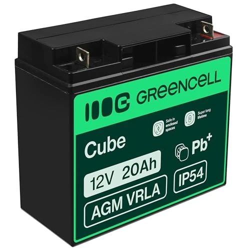 Zeitlich begrenztes Angebot: Green Cell AGM 12V 20Ah VRLA Bleiakku für Kassen, Waagen, Kinderspielzeug | Für Rasenmäher, Alarm und Brandschutzsysteme, Überwachungskameras und Telekommunikationssysteme, Zyklenfest, Wartungsfrei von 45.99 € auf 45.99 € (0.0