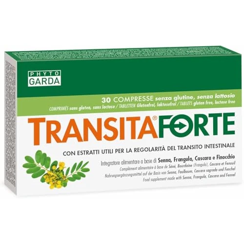 Offerta a tempo: PHYTO GARDA Transita Forte 30 Compresse | Integratore Alimentare Naturale con Senna e Finocchio, Effetto Lassativo | Regolarità del Transito Intestinale | Ideale per Stitichezza e Intestino Pigro - 34% da 9.99 € a 6.62 €