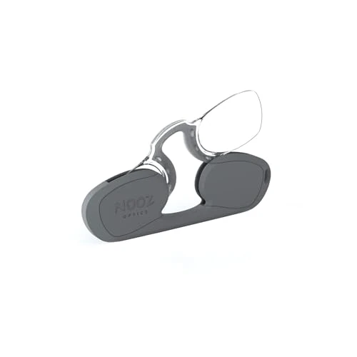 Nooz Ärmellose Lesebrille für Damen & Herren – Ultra-leichte 6g - Presbyopie Brille mit Schlüsselbund-Etui – Verschiedene Sehstärken & Farben, Made in France - Grau - +1,5