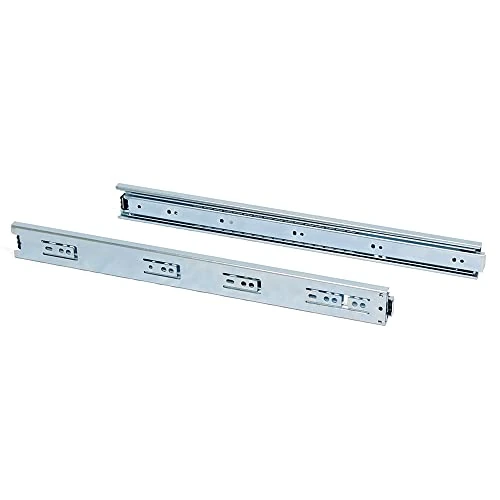 Limited-time offer: Emuca - Set of Full Extension Ball Bearing Runners/Slides 45mm x 400mm for Drawer, Pack of 5, zinc Plated Steel from 74.26 £ to 8.32 £ (save 88.8%)