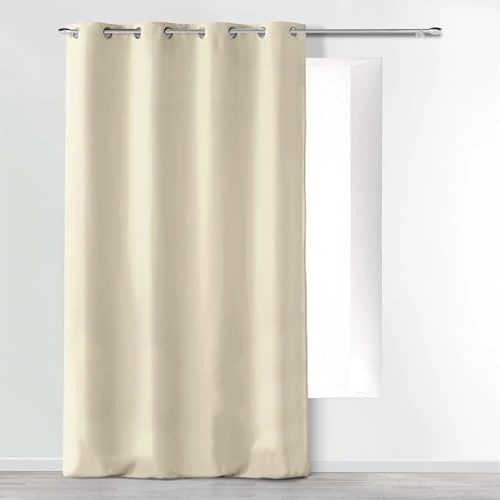 Offerta a tempo: douceur d 'intérieur tenda a occhielli 140 x 280 cm microfibra unita, Poliestere, naturale, 280 x 140 cm - 0.00% da 24.20 € a 24.20 €