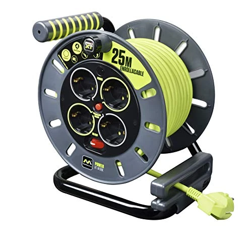 Lucco OME25164SL-PX Enrouleur de câble 3000 W 250 V Gris/Vert Pistache