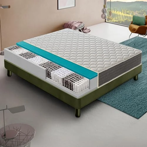Offerta a tempo: Materassiedoghe - Materasso 800 Molle Insacchettate Indipendenti - Alto 30 cm - 5 cm Memory Foam - Ortopedico - Ergonomico - 100% Made in Italy (Singolo, 80x190 cm) - 0.00% da 159.99 € a 159.99 €