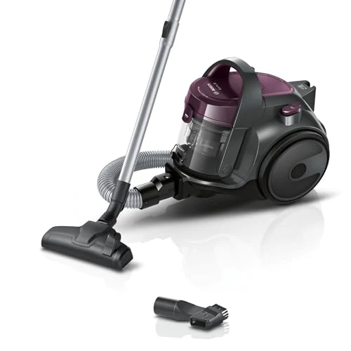 Bosch, aspirador sin bolsa, BGC05AAA1, filtro higiénico PureAir, fácil almacenamiento de la manguera, potente, morado