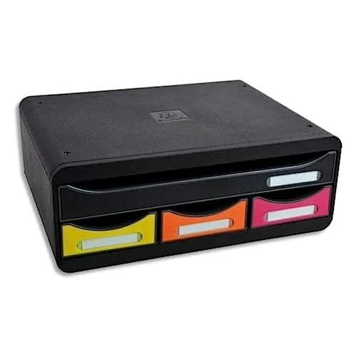 Offerta a tempo: Exacompta 319798D Cassettiere, Nero/Arlecchino, 35.5 x 27 x 13.4 - 33% da 67.15 € a 44.91 €