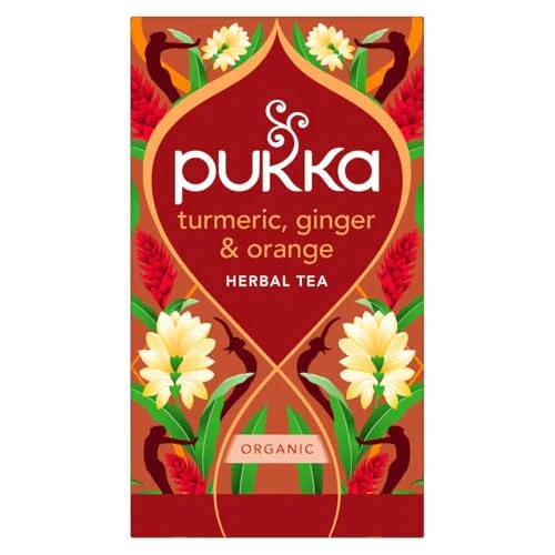 Offerta a tempo: Pukka Herbs Turmeric Active, Tisana Biologica, Con Zenzero, Curcuma, Ortica e Arancia, Ideale Per Rimanere Attivi, 1 Confezione, 20 Filtri - 0.00% da 5.87 € a 5.87 €