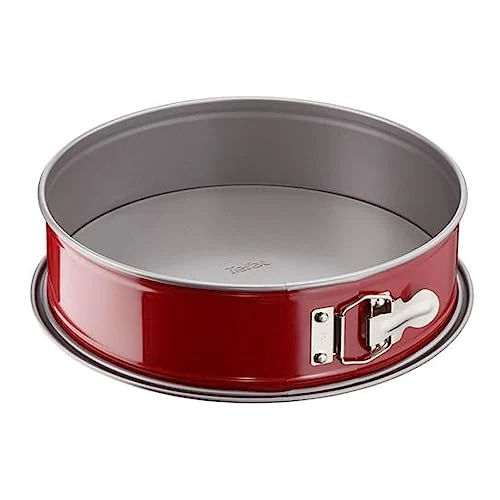 Oferta limitada: Tefal Delibake, Molde de repostería redondo 23 cm, forma redonda desmontable y con gran fondo, revestimiento antiadherente, fácil desmonte, de acero al carbono, con grosor 18/10, rojo, J16412 de 26.99 € a 12.99 € (ahorro 51.87%)