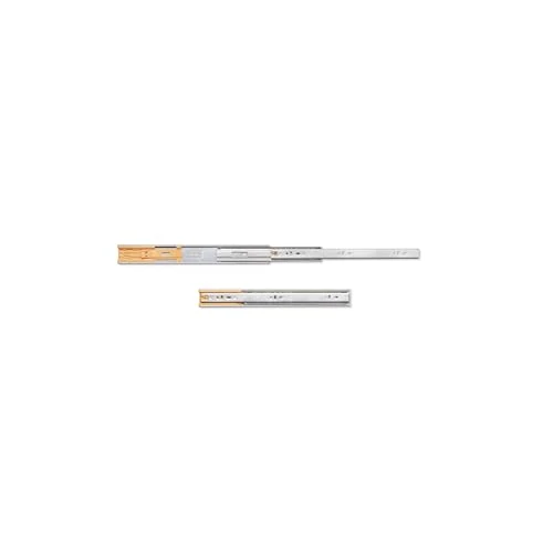 Limited-time offer: Emuca - Ball Bearing Drawer Slides 45x350mm (1,77x13,7 inch), Set of 1 Pair of Full Extension Drawer Runners with Soft Closing from 64.66 £ to 11.06 £ (save 82.9%)