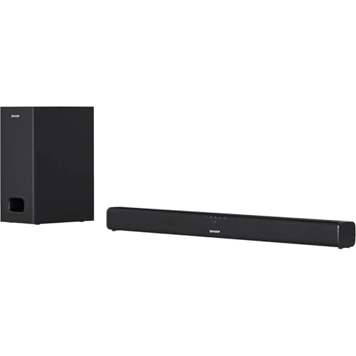 Limited-time offer: Sharp Soundbar for TV HT-SBW110 2.1 Soundbar with Wired Subwoofer – Bluetooth, HDMI ARC/CEC, Optical, Aux – 180W Home Cinema TV Speaker System. from 89.00 GBP to 89.00 GBP (save 0%)