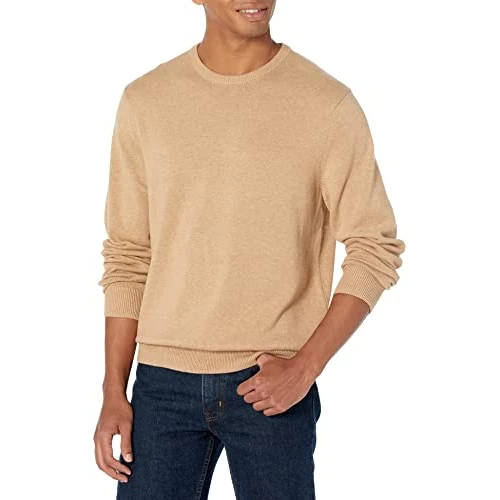 Tijdelijke aanbieding: Amazon Essentials Heren trui met ronde hals (verkrijgbaar in Big & Tall), Camel Heather, X-Large van 17.38 € naar 17.38 € (0.00% korting)