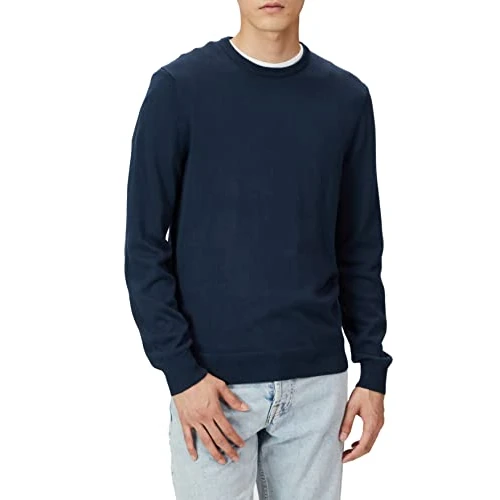 Amazon Essentials Maglione girocollo da uomo (disponibile nelle taglie Big & Tall), blu navy, L