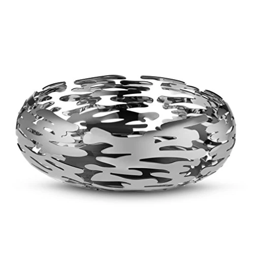 Offerta a tempo: Alessi Barknest BM02 - Cestino Portafrutta di Design con Decoro Traforato in Acciaio Inox 18/10, Lucido - 67% da 135.00 € a 45.00 €