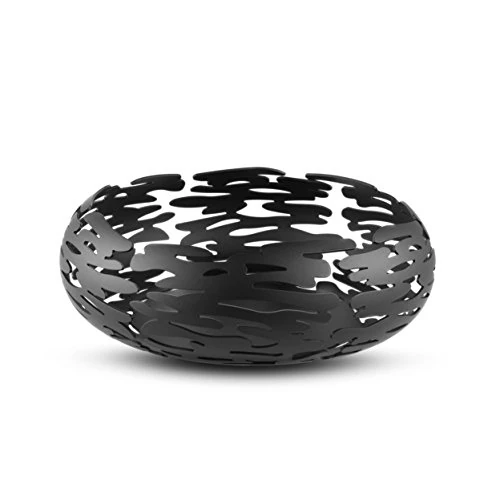 Tijdelijke aanbieding: Alessi Ronde mand, staal gekleurd met epoxyhars, Zwart, One Size van 75.00 € naar 45.00 € (40% korting)