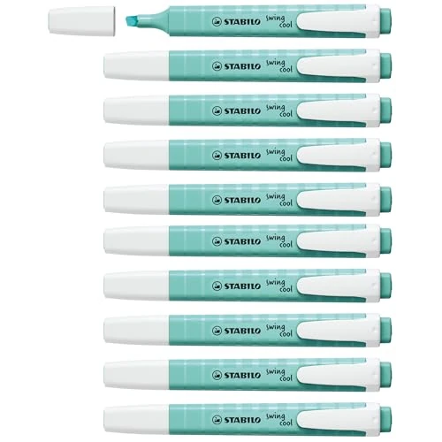 Offre limitee: STABILO swing cool Pastel - Surligneur - Lot x 10 -Touche de Turquoise de 13.30 EUR a 11.82 EUR (economie 11%)