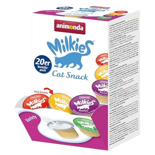 Limited-time offer: animonda Milkies Power, cat milk portions, variety, 4 x 20 cups at 15g from 12.95 £ to 12.95 £ (save 0.0%)