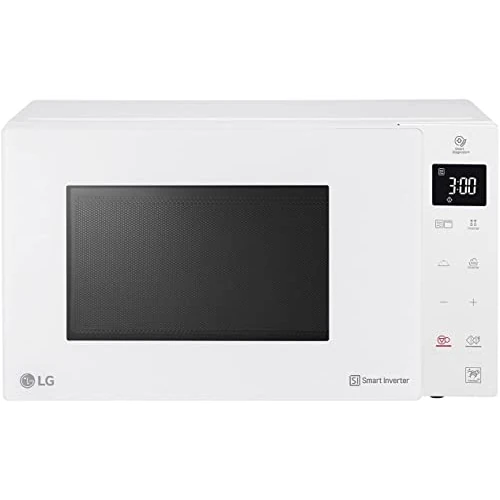 LG Electronics LG, MH6336GIH, kuchenka mikrofalowa z inteligentnym inwerterem i grillem kwarcowym, 23 litry, 1000 W, automatyczne programy, 5 regulowanych poziomów mocy, biała