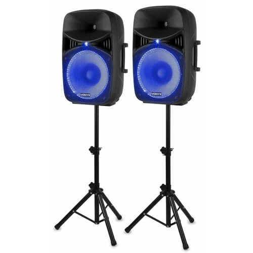 Offre limitée : VONYX VPS152A - Enceinte Sono Portable, Puissance de 1000W, Technologie Bluetooth, LEDs au Rythme de la Musique, Livré avec Pieds, Microphone et Télécommande de 389.90 € à 389.90 € (0.00% de remise)