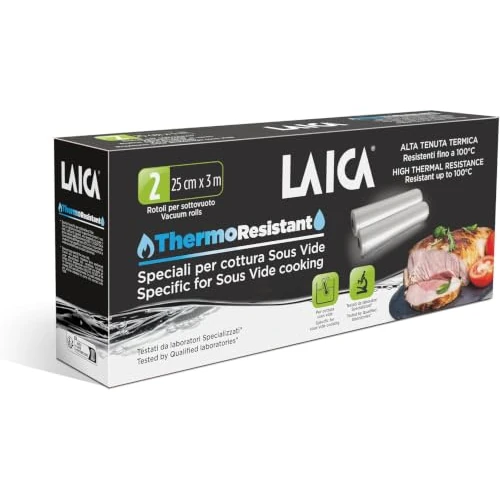 Offerta a tempo: Laica TR2000 Rotoli Sottovuoto per Cottura Sous Vide e Conservazione Alimenti, Plastica - 0.00% da 13.90 € a 13.90 €