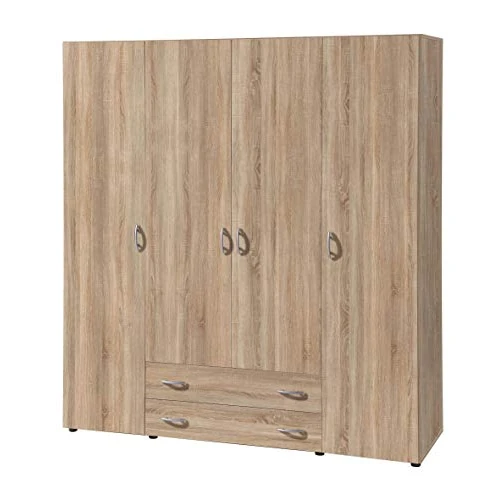 Avanti Trendstore - Pata - szafa z drzwiami obrotowymi z dębu Sonoma Dekor, wymiary: szer. x wys. ok. 160x177x52 cm