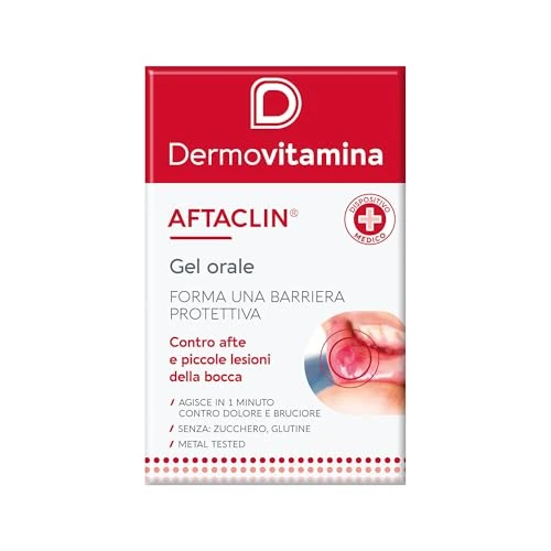 Dermovitamina Aftaclin Gel Oral Contra Las Úlceras Bucales Y Pequeñas Lesiones De Boca 7 ml