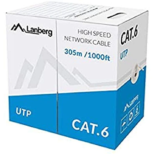 Offerta a tempo: LANBERG BOBINA DE CABLE LCU6-10CC-0305-S,RJ45,CAT6,UTP,AWG23,305M,GRIS - 9% da 59.70 € a 54.21 €