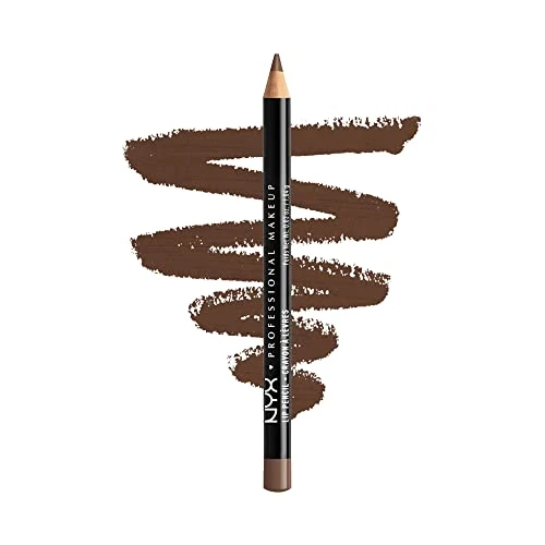 NYX Professional Makeup - Slim Lip Pencil - Crayon à lèvres - Fins et affûtés - Formule crémeuse - Longue tenue - Espresso