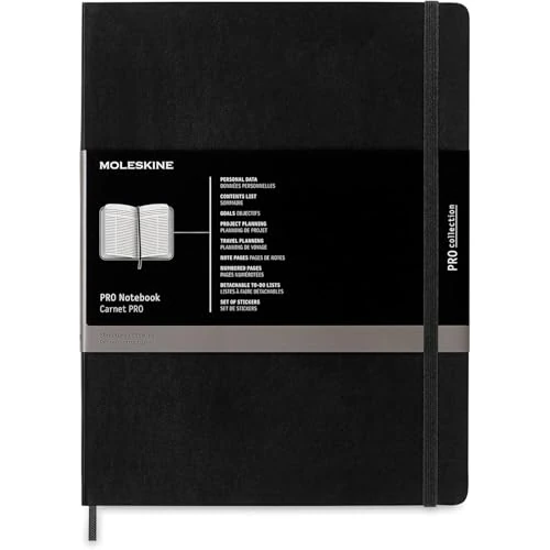 Oferta limitada: Moleskine, Bloc de Notas Profesional de Escritorio, Bloc de Notas A4 para el Trabajo, Cubierta Blanda y Cierre Elástico, Tamaño Extra Grande 19 x 25, Color Negro, 192 Páginas de 33.90 EUR a 20.59 EUR (ahorro 39%)