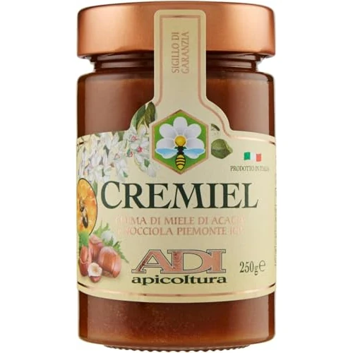 Offerta a tempo: ADI BIO - Cremiel Bio, Crema Spalmabile con Miele di Acacia Biologico e Nocciole Piemonte IGP - Perfetta per Dolci, Pancake e Crepes e pane - 250g - 0.00% da 18.90 € a 18.90 €