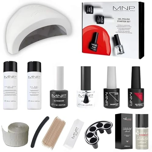 Offre limitée : MESAUDA Kit De Démarrage Gel Polish 14 Ml Polish Semipermanent Pour Les Ong + Pistolet Led + Polish Pour Les Ong Gratuit 5ml Et Huile Guérisseuse ALTÉAX® + Accessoires de 79.99 EUR à 49.99 EUR (remise 37%)