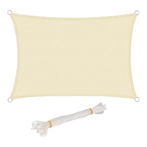 Offerta a tempo: WOLTU Vela ombreggiante 3x3m in HDPE 180 g/m² Traspirante Tenda a Vela Parasole Quadrato Protezione Solare Respirante Anti UV Giardino Esterni Beige - 47% da 39.99 € a 21.24 €